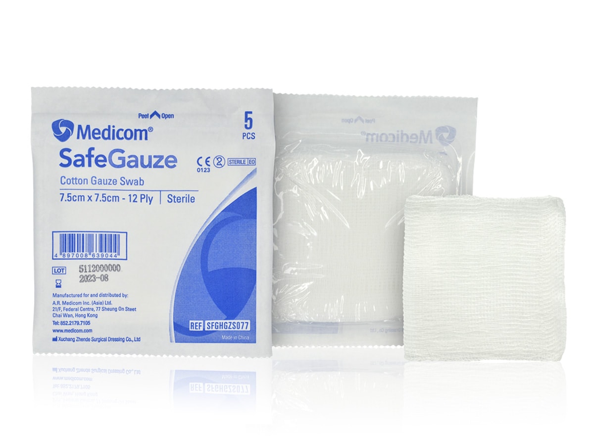 SafeGauze Cotton Gauze Swab Sterile