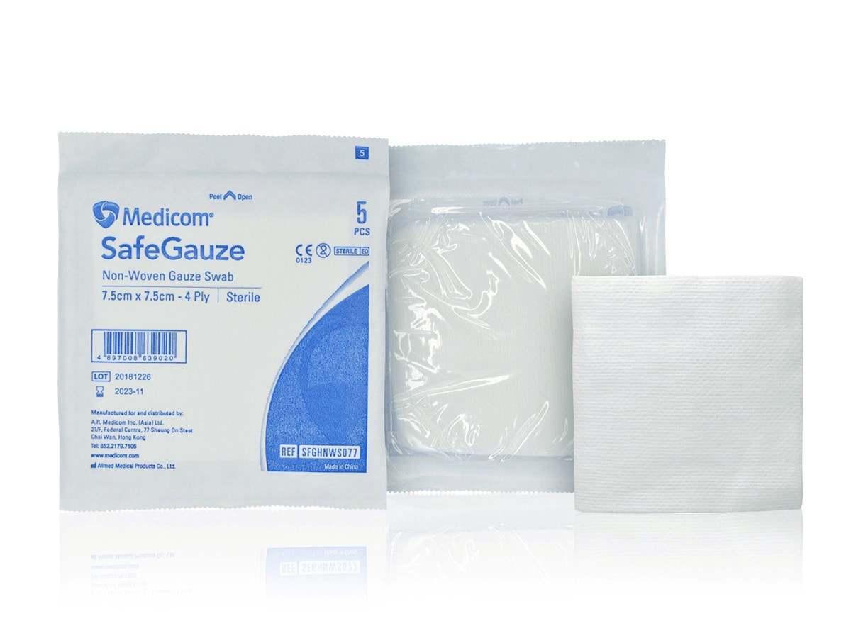 SafeGauze Cotton Gauze Swab Sterile
