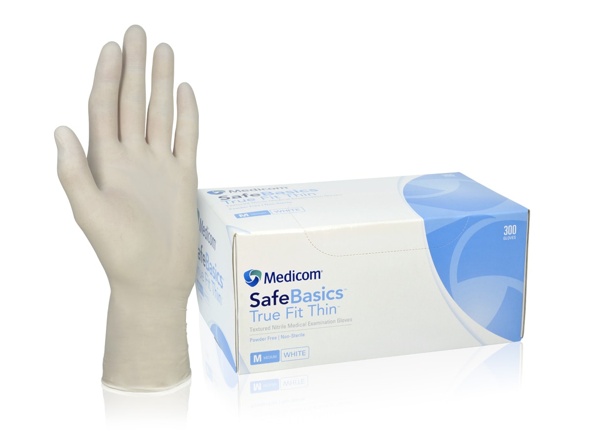 SafeBasics True Fit Thin Medical Examination Gloves - Powder Free ...